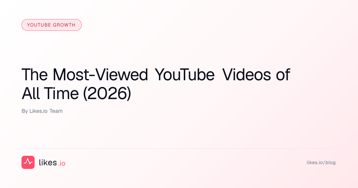 Most-Viewed YouTube Videos (2026) | Likes.io